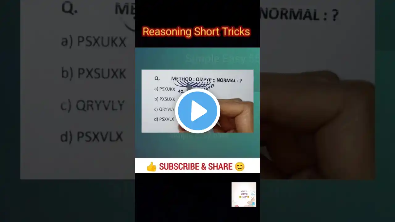 Reasoning Short Tricks| Reasoning Analogy Questions| Simple Easy 55m| #rrbntpc #ssc #allexam #cgl