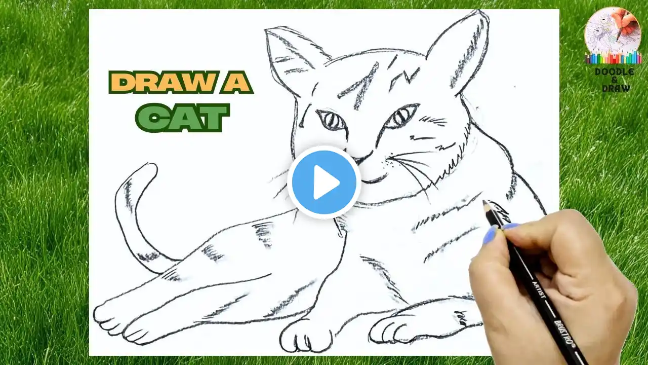 "Step-by-Step Cat Drawing Tutorial –Learn How to Draw a Cute Cat" #catdrawing #howtodraw #catsketch