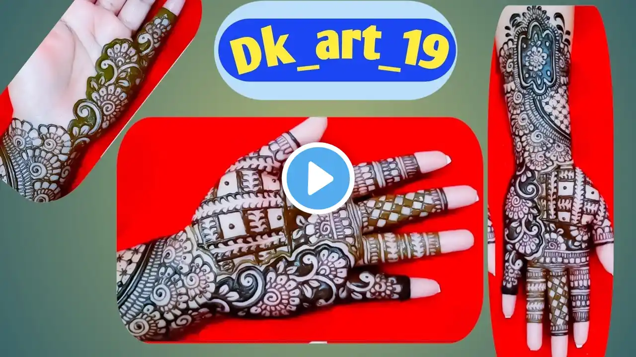 easy and simple fronthand dulhan mehndi | dulhan mehndi sikhe | #bridalmehndi #henna ‎@Dk_art_19 