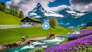 GRINDELWALD, Switzerland, Relaxing Walking Tour 4K