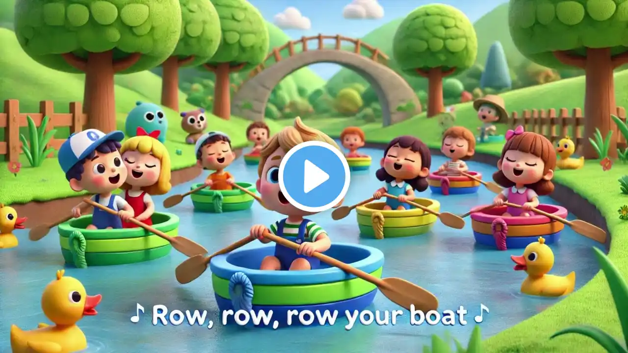 🚣‍♀️ Row, Row, Row Your Boat: Fun Water Adventure for Kids! 🌊🐠|Nursery Rhymes & Kids Songs