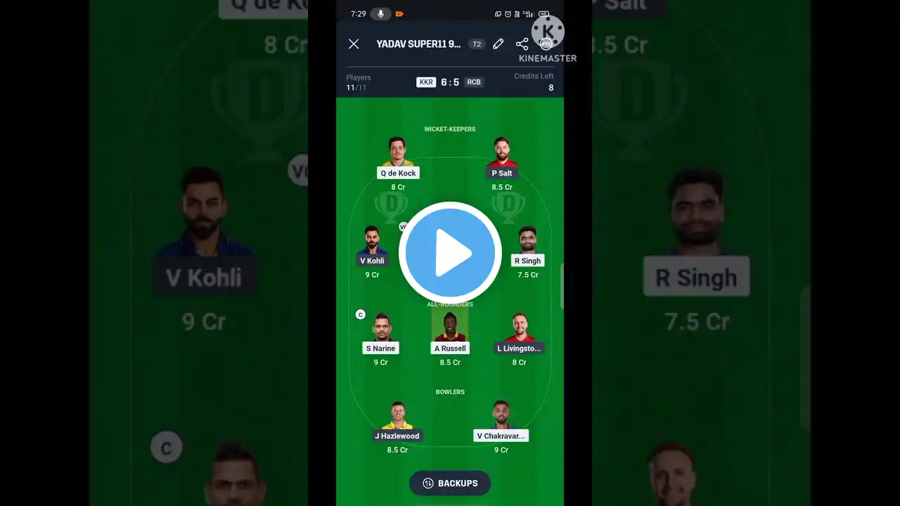 KKR vs RCB Dream11 Prediction 2025 | KKR vs RCB Dream11 Team | KKR vs RCB Dream11 | #kkrvsrcb #viral