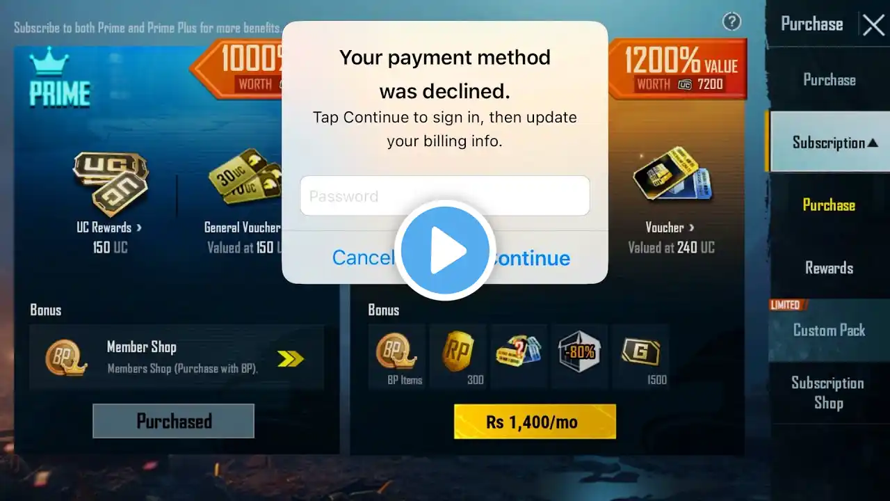 Fix Your Payment Method Was Declined Error While Purchasing In PUBG Mobile