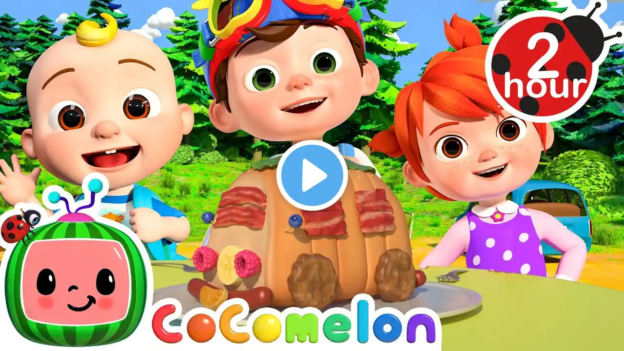 Family Camping Meal | Cocomelon  | Family Time! 👨‍👩‍👦 | MOONBUG KIDS