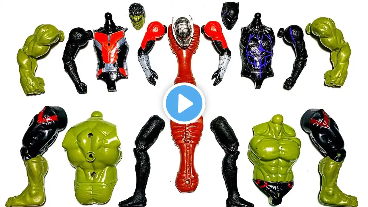 AVENGERS ASSEMBLE TOYS, ANT-MAN,BLACK PANTHER,HULK SMASH AND SIREN HEAD.