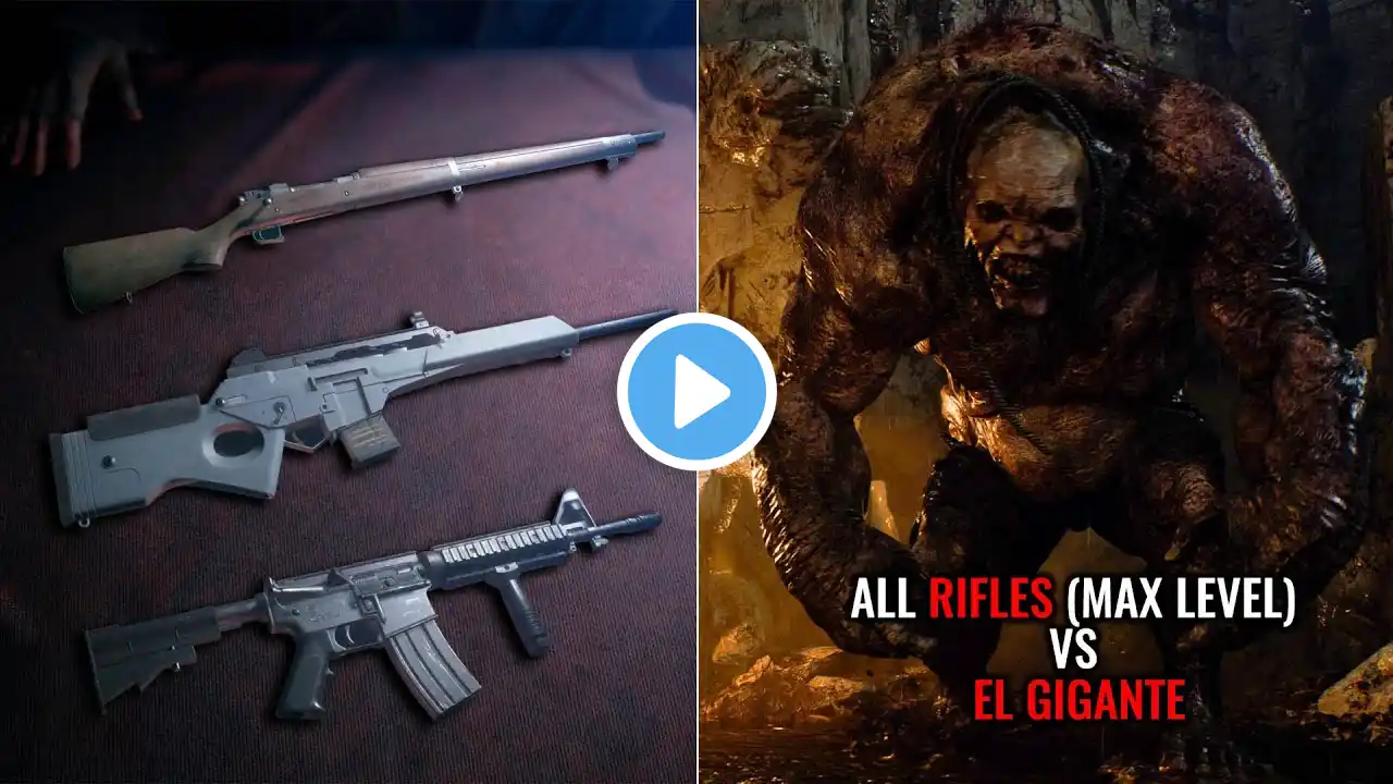 Resident Evil 4 Remake All Rifles (Max Level) vs El Gigante Professional (4K 60fps)