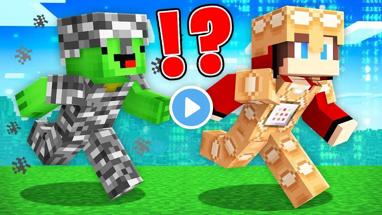 COMAND BLOCK Armor Speedrunner vs BEDROCK Armor Hunter : JJ vs Mikey in Minecraft Maizen!