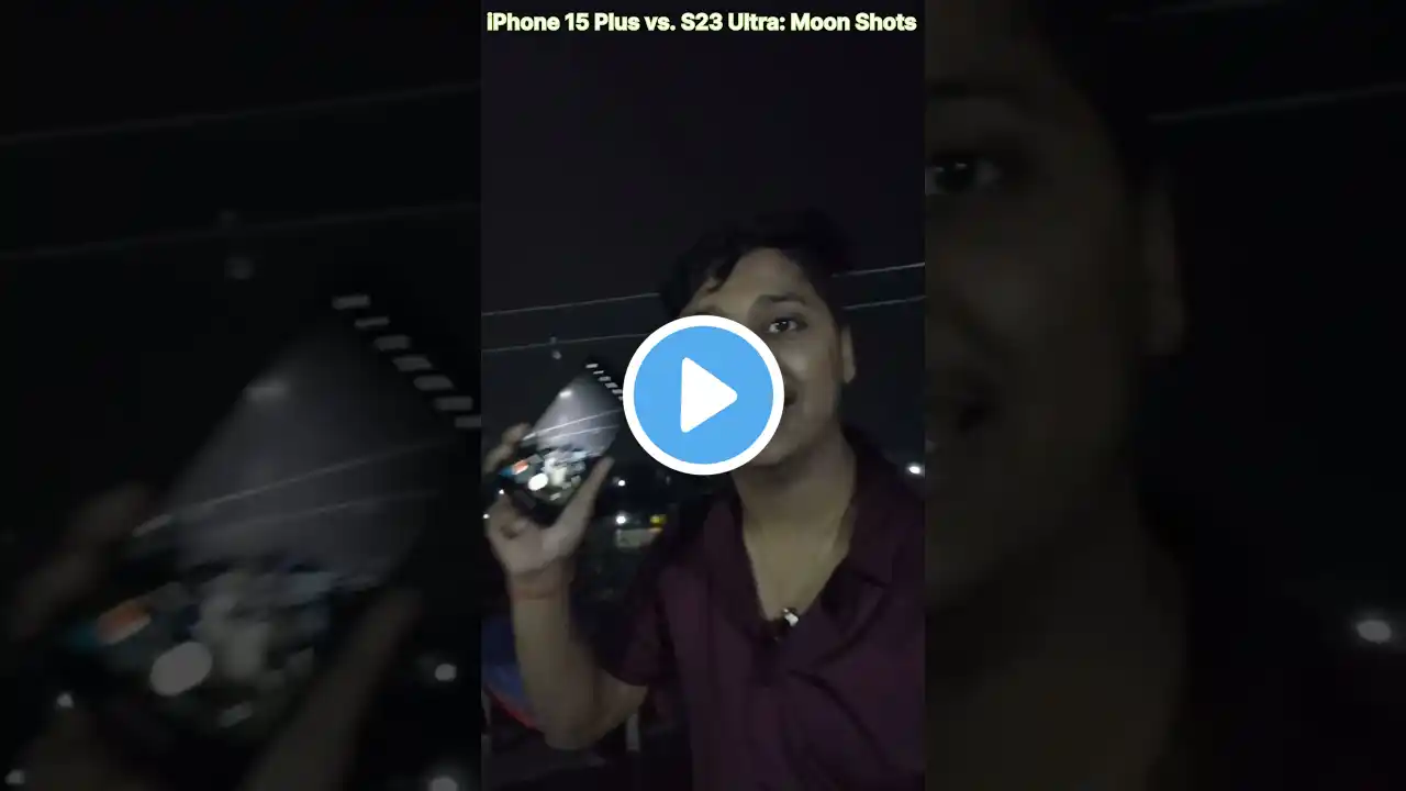 iPhone 15 Plus vs. S23 Ultra: Moon Shots 🌕📸 #iPhone #Samsung #Galaxy #Moon #Photography #Camera