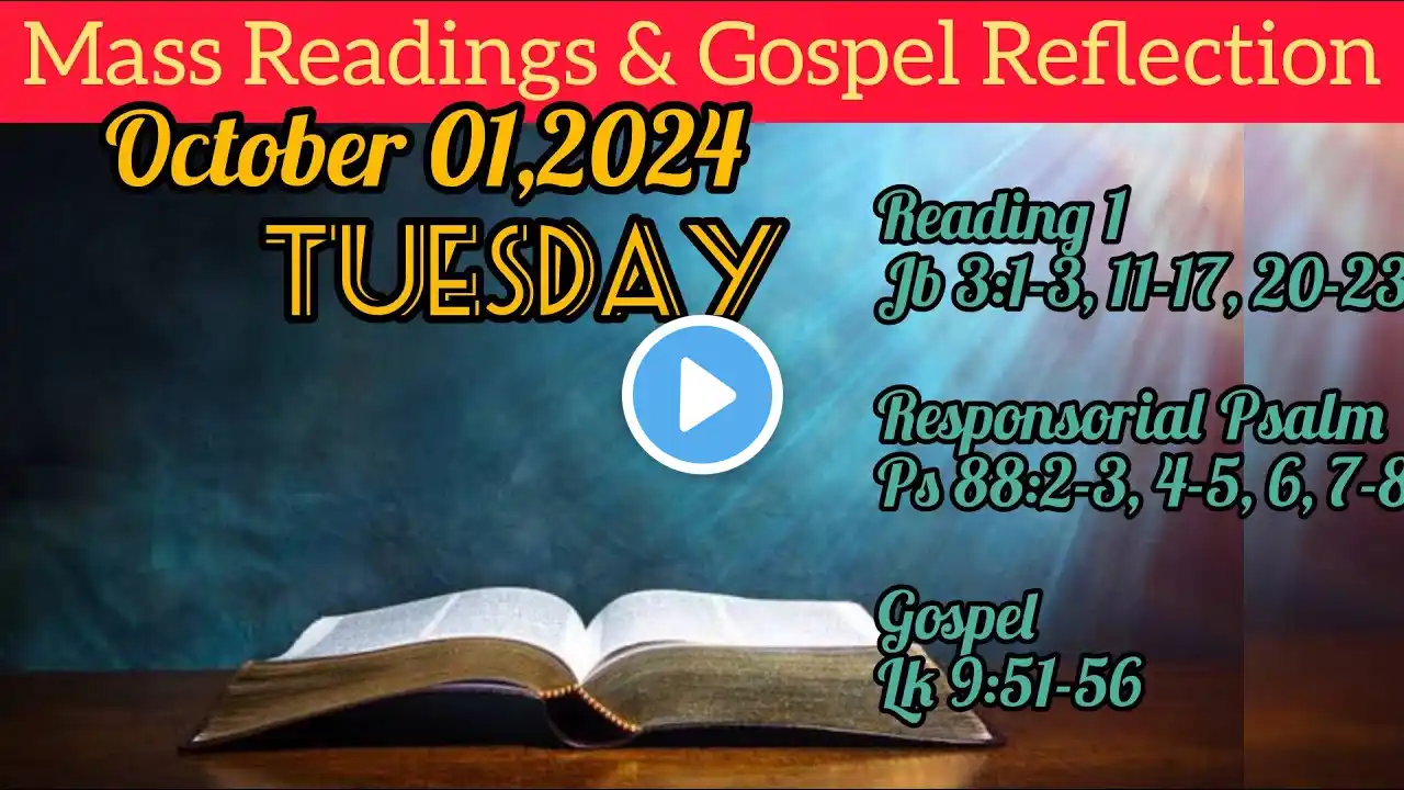 Today's Catholic Mass Readings and Gospel|Tuesday|October01,2024|#masstoday#dailymasstoday#gospel