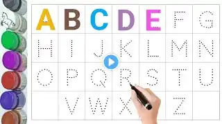 collection of uppercase & lowercase alphabet dotted lines, ABCD alphabet writing,alphabet song a-z-7