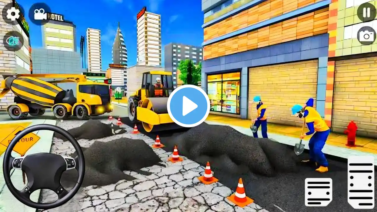 City Road Construction Games 3D | Driving Simulator