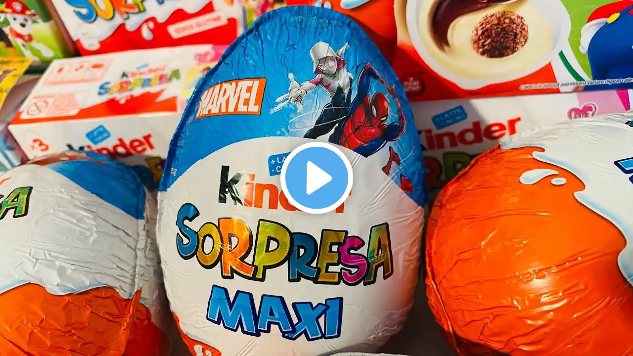 New Collection Marvel Maxi Kinder Surprise ASMR Unboxing