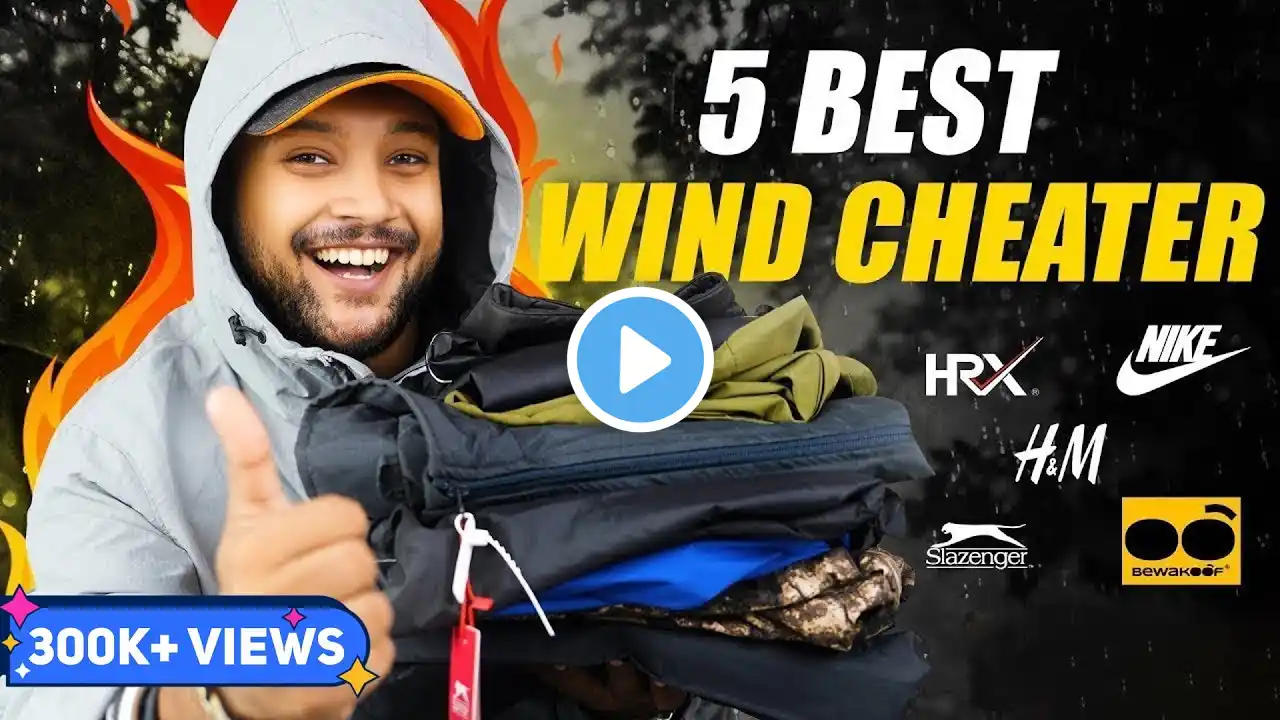 5 Best Wind Cheater/Breaker Jackets For Men ๐ฅ H&M, Nike, Bewakoof, HRX Jacket Haul 2024 | ONE CHANCE
