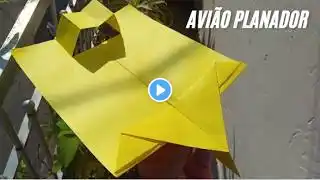 Como fazer um avião de papel que voa muito longe e rápido. Tutorial rápido e fácil de dobradura DIY