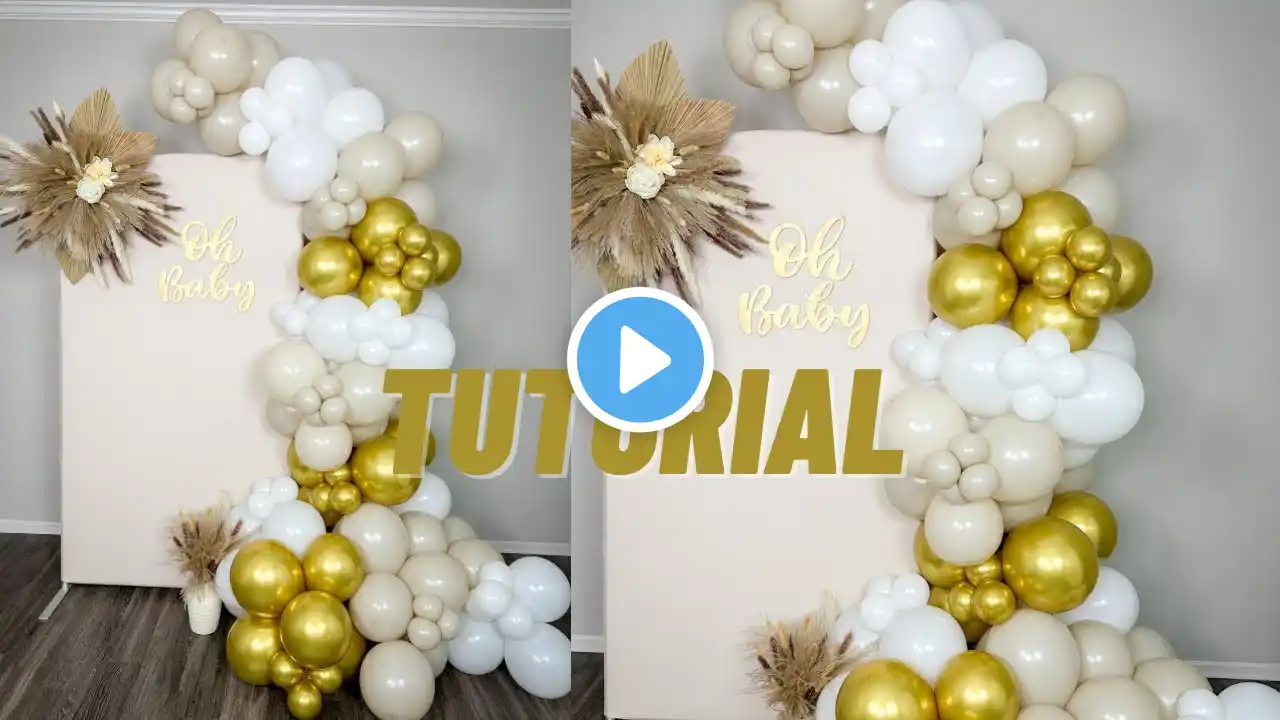 HOW TO: BALLOON GARLAND BACKDROP | Tutorial | Baby Shower Ideas