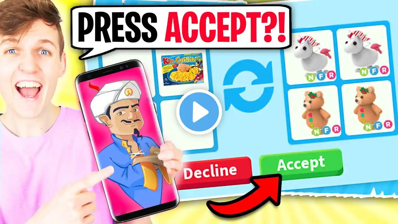 Can We Let AKINATOR DECIDE WHAT WE TRADE In Roblox ADOPT ME!? (MIND BLOWING!)