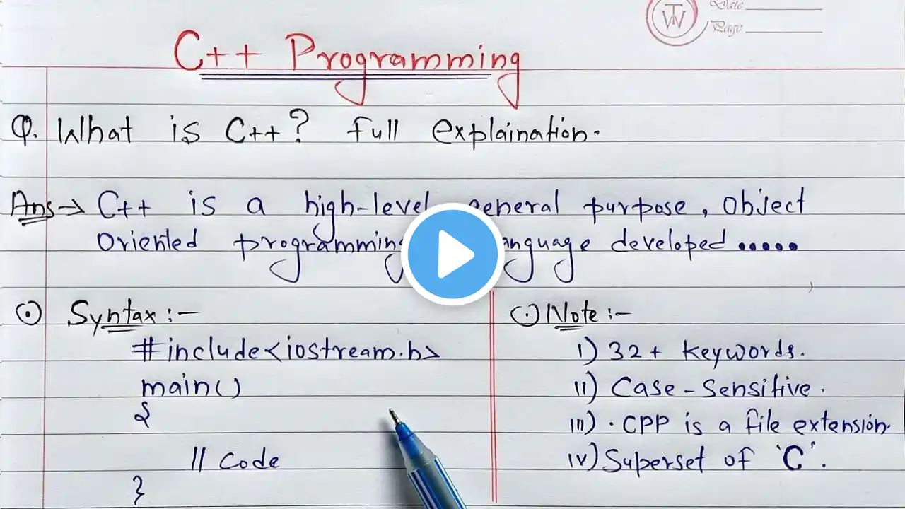 Introduction to C++ (Hindi) | What is C++? full Explanation