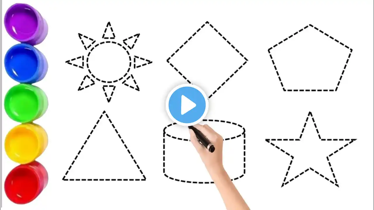 Shapes song for kids, Learn 2d shapes, colors for toddlers |