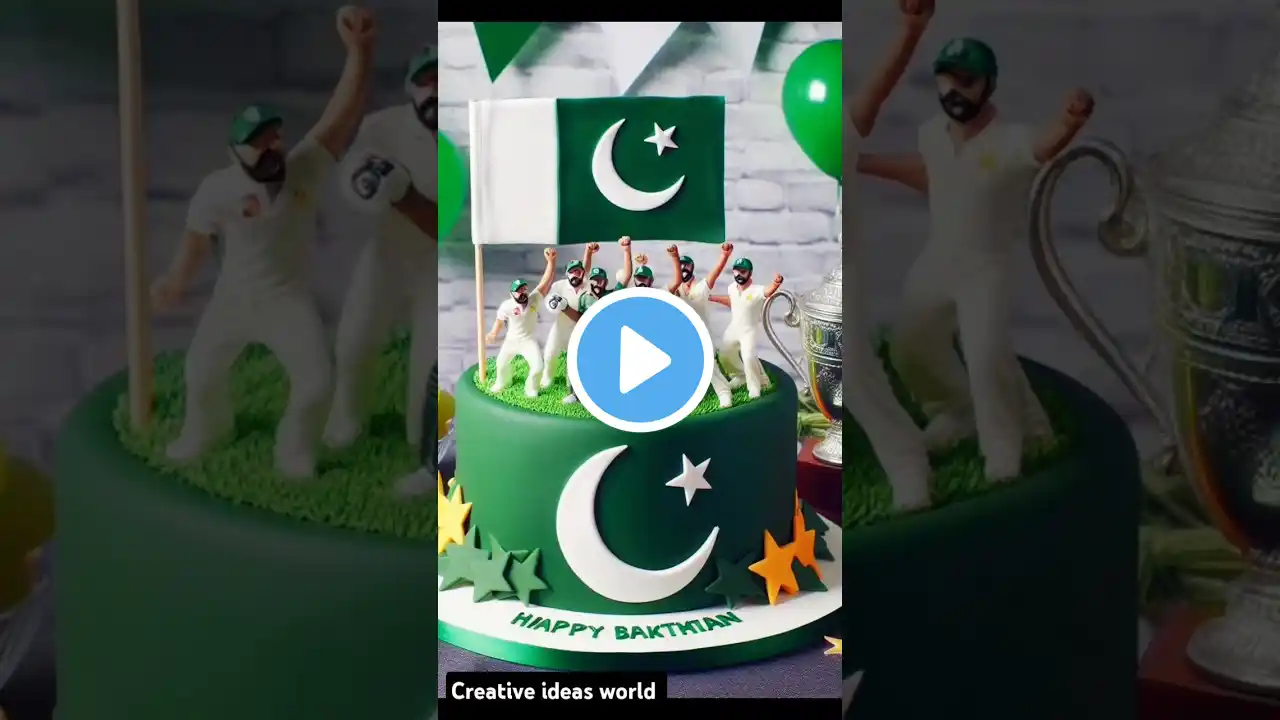 Pakistani Flag Cake by Creative Ideas World #short #shorts #shortvideo #trending #viralshorts #cake