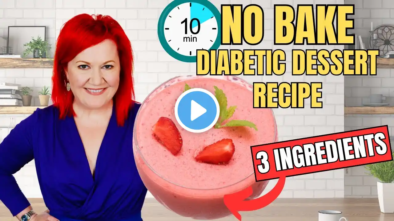 3 INGREDIENT Diabetic Dessert Recipe | 10 Minutes ONLY | NO BAKE, Easy Sugar Free Desserts