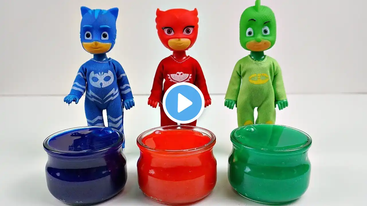 Learn Colors with PJ MASKS Wrong Heads & Slime | Surprise Toys for Kids