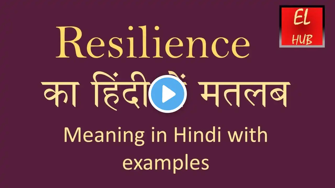 Resilience meaning in Hindi