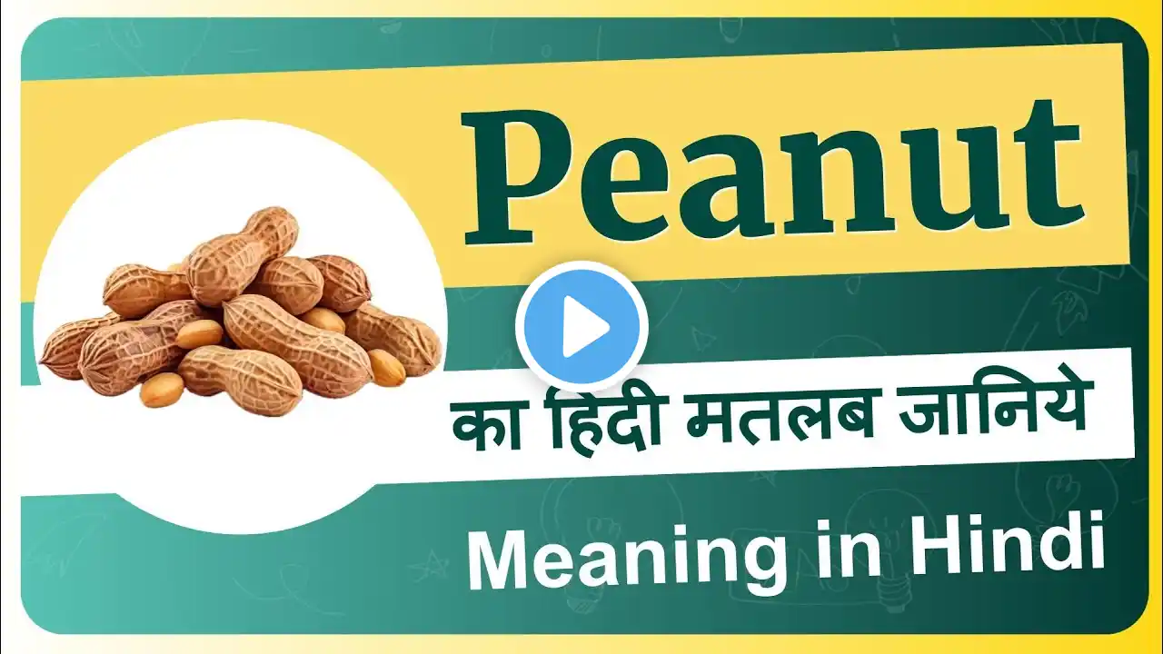 Peanut meaning in Hindi | Peanut ka matlab kya hota hai | Peanut means and hindi word