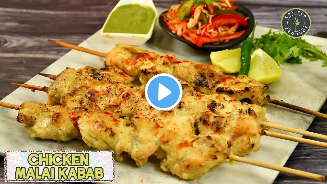 Chicken Malai Kebab| Soy Fed Chicken | Protein recipe | Chef Harpal Singh Sokhi