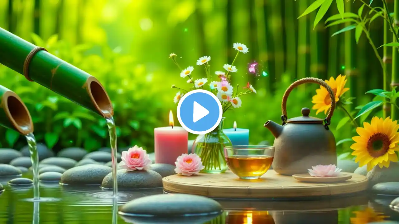 Soothing Spa Piano 🌿🌸 Water Sounds, Healing, Work, Calming Music, Meditation Music, Nature Sound