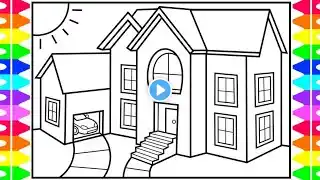 Dream HOUSE with TREE || VIRAL || Step by Step Competition Drawing@BachaParty17
