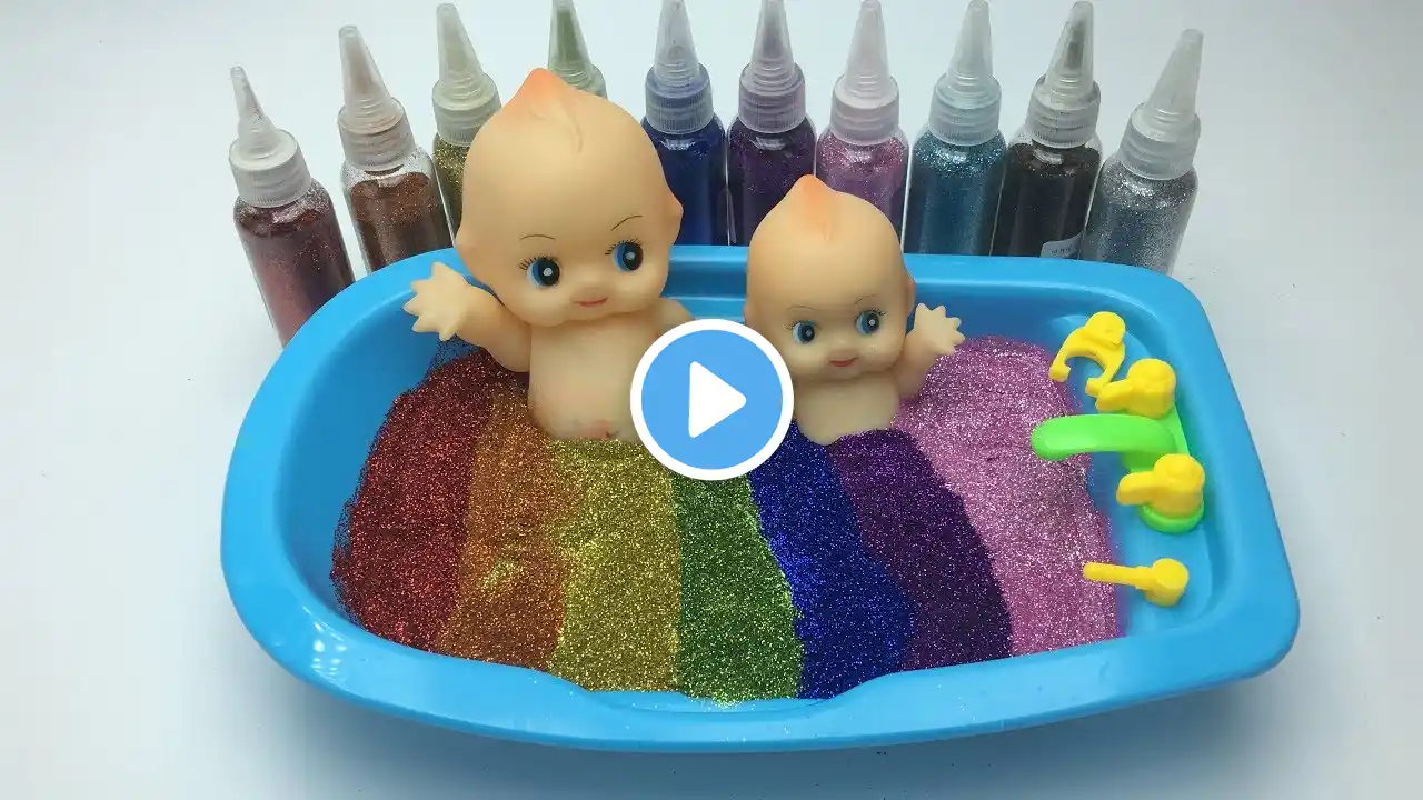 Learn Colors Baby Bath Time Slime make rainbow colors My Little Pony PJ Masks Nursery Rhymes