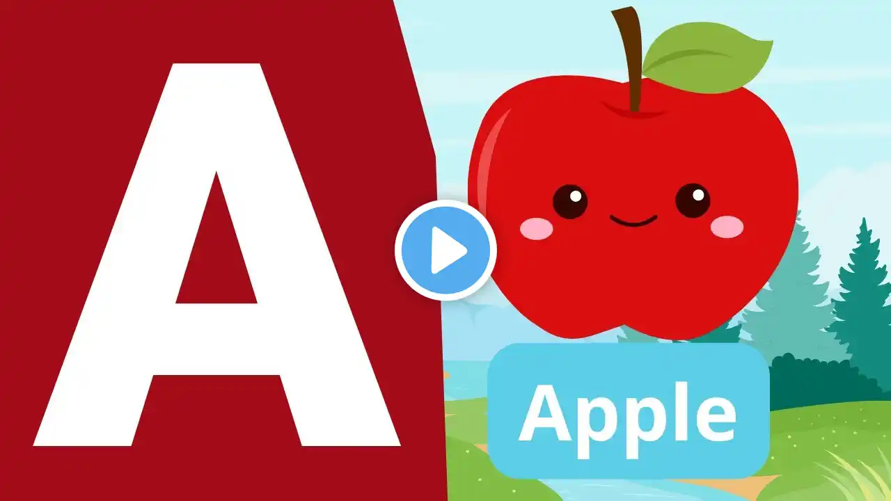 Letter A - ABC Learn the Alphabet | Apple, Airplane, Ant,  Alligator - Phonics Song