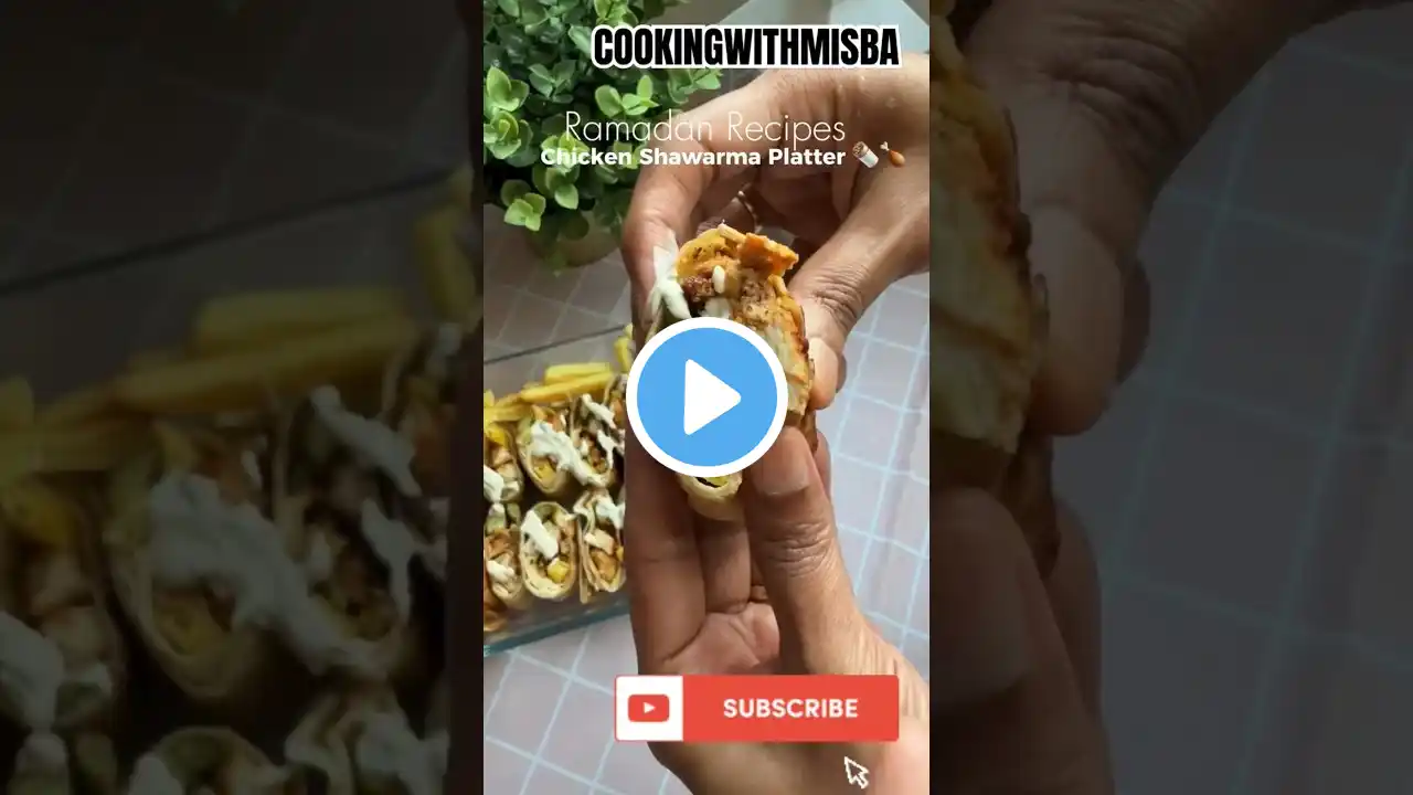 Iftar Special Chicken Shawarma Platter🌯 #cookingwithmisba #shorts #iftarrecipe #Chickenshawarma