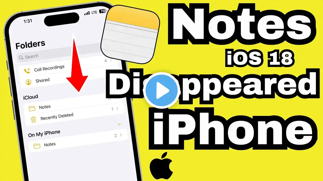 Fix iPhone Notes Disappeared iOS 18.3.2 Update | Recover | Get Disappear Notes on iPhone