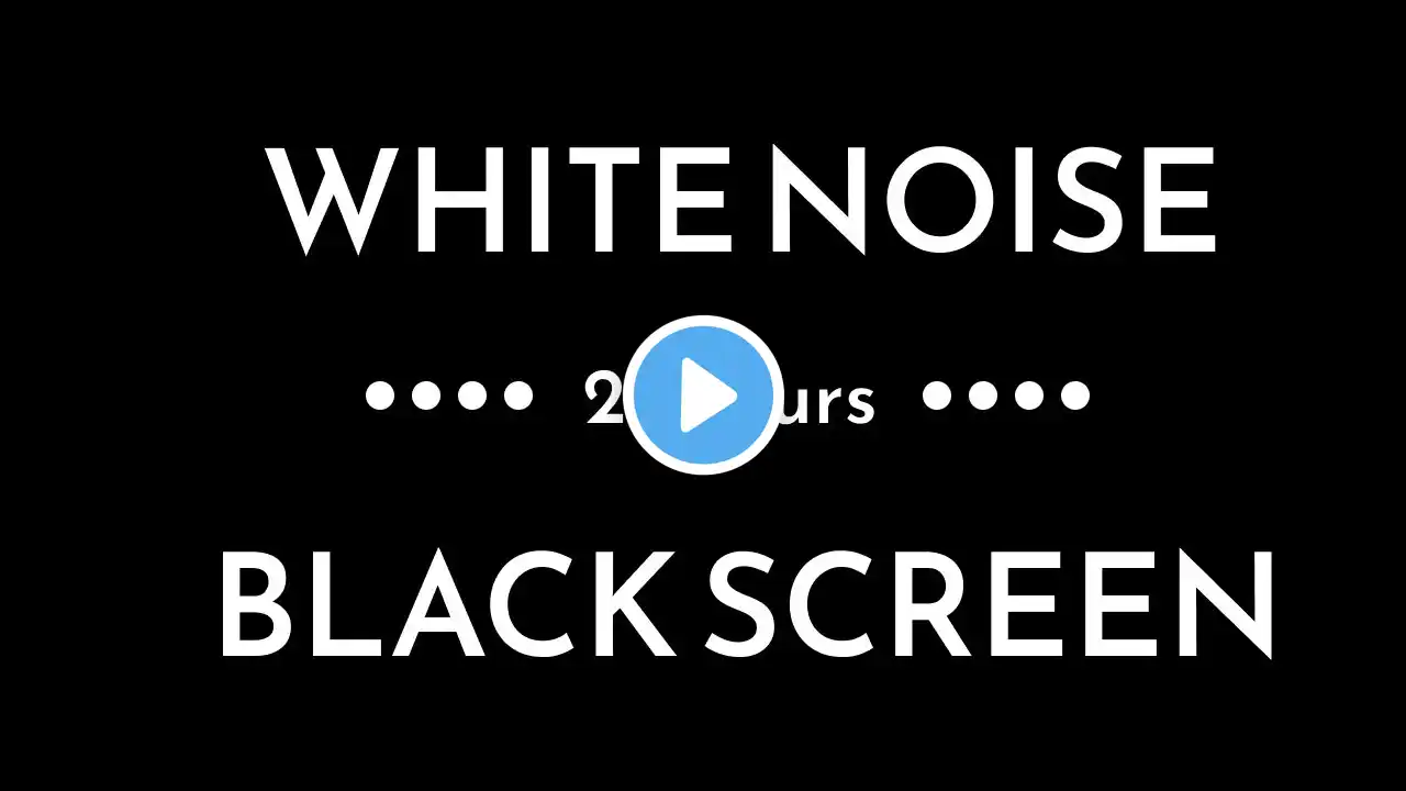 Non-Stop White Noise & Black Screen - 24 hours Sleep, Study, Stress Relief