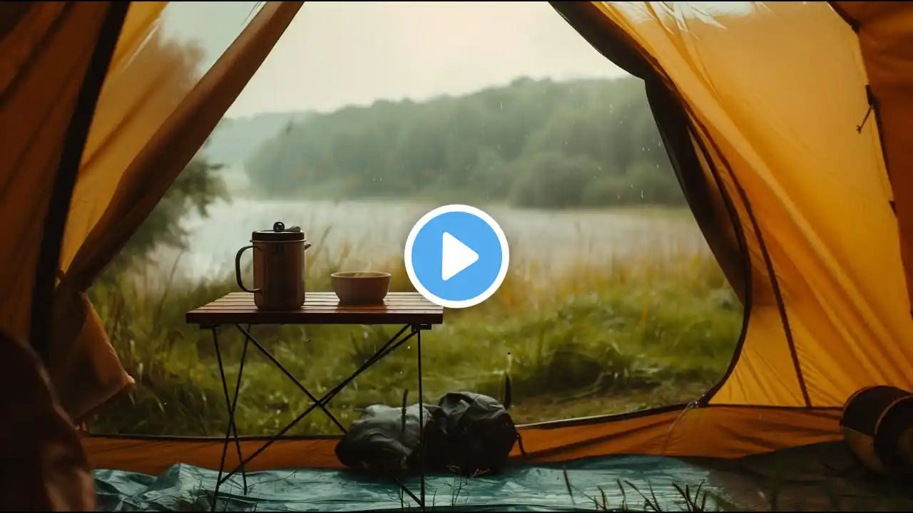 🔴 Fall Into A Deep Sleep Listening To Heavy Rain Inside A Cozy Camp Tent | Relaxing Rain #camping