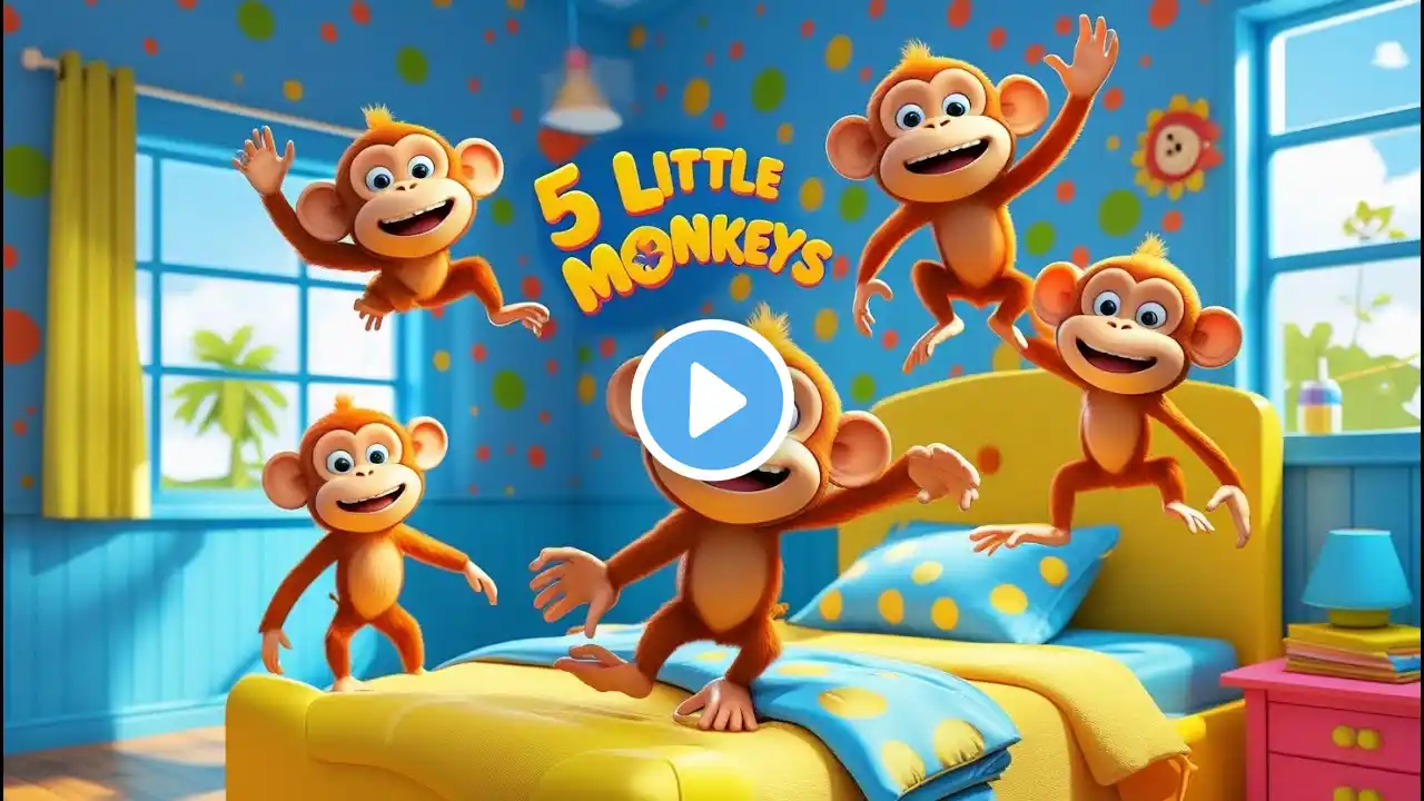 5 Little Monkeys Jumping On The Bed | English Songs For Kids | Yo Yo Kids Tube