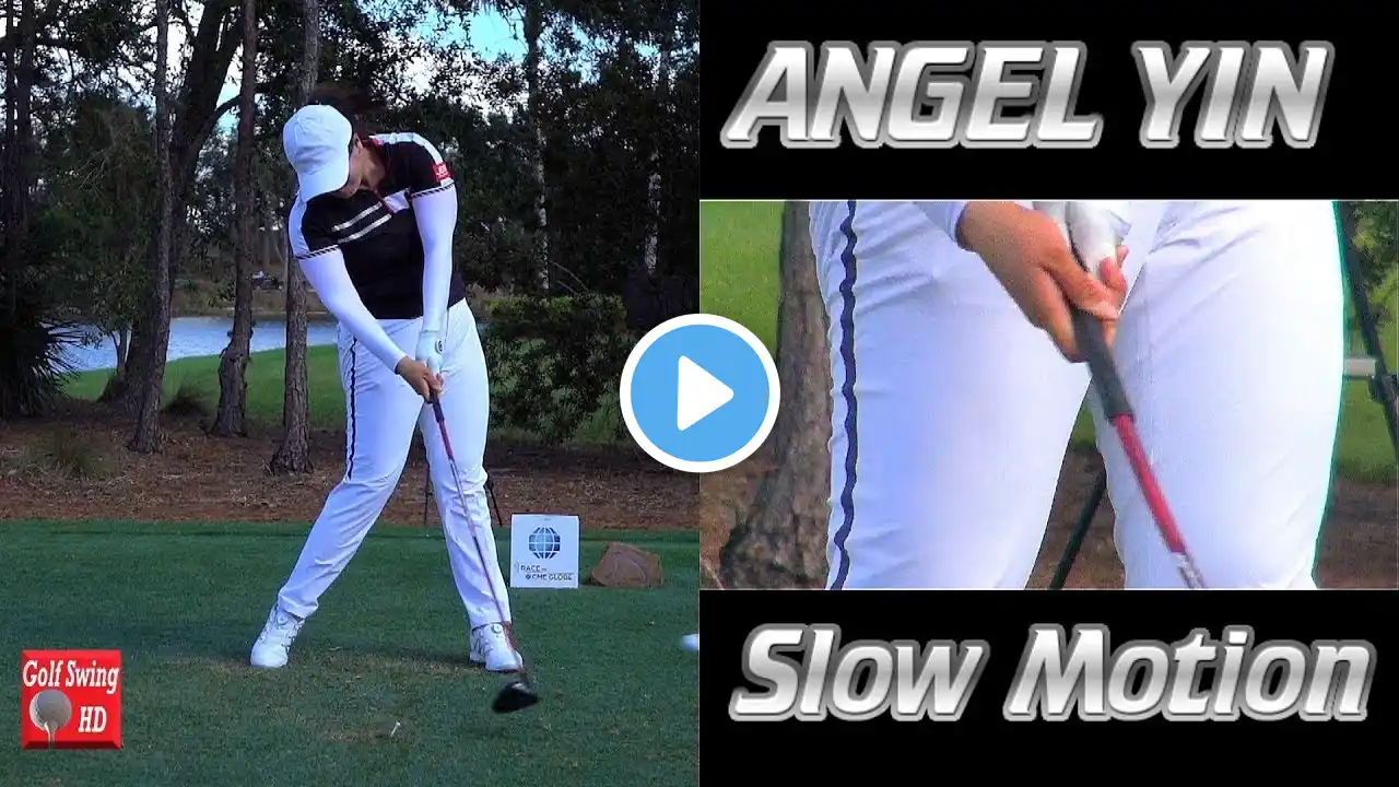 ANGEL YIN - HANDS AT IMPACT (CLOSE UP SLOW MOTION) DRIVER GOLF SWING CME TIBURON 1080 HD