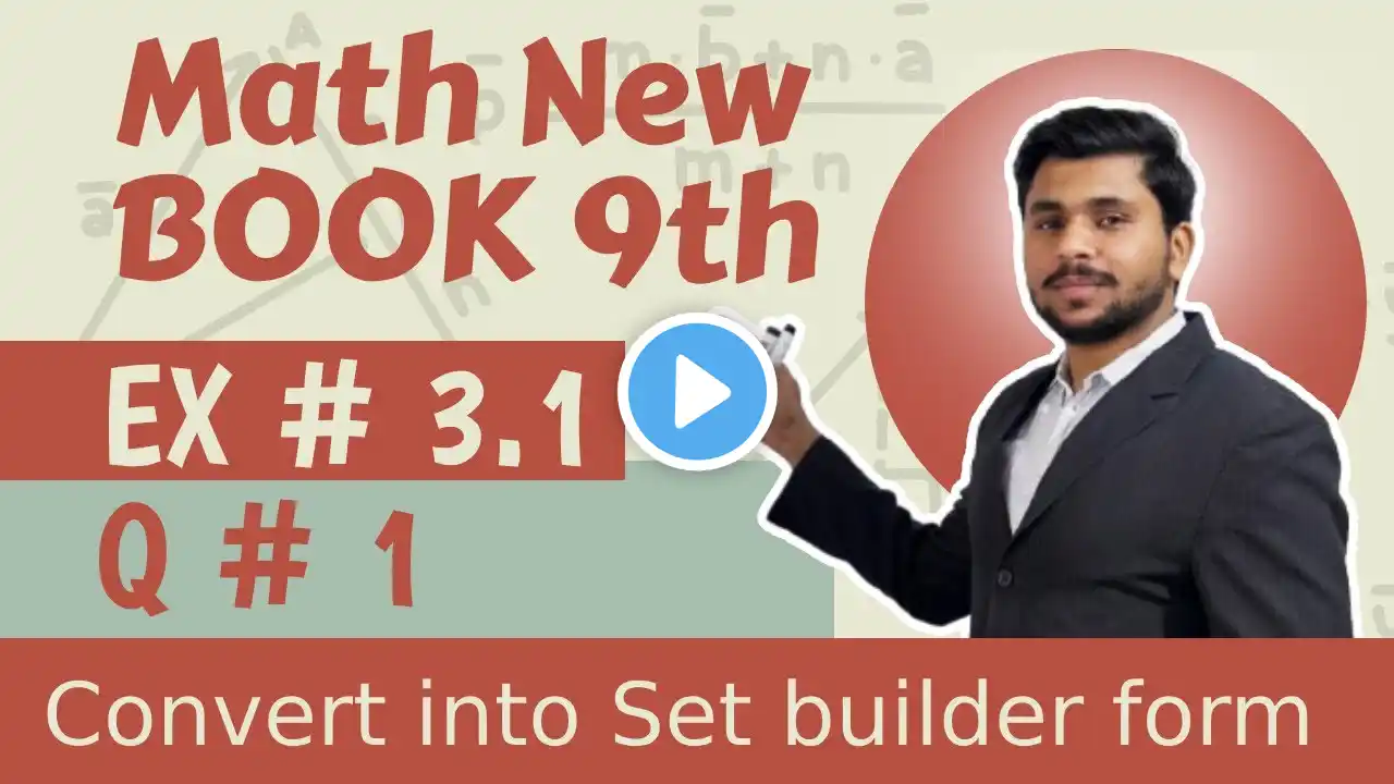 Exercise 3.1 Q No 1|| New math 9th class || 9th math new book || math with Junaid