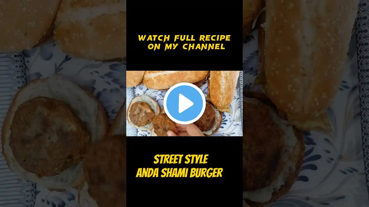 Street style Anda shami burger😋 #andashamiburger #foodshorts #shorts #ytshorts