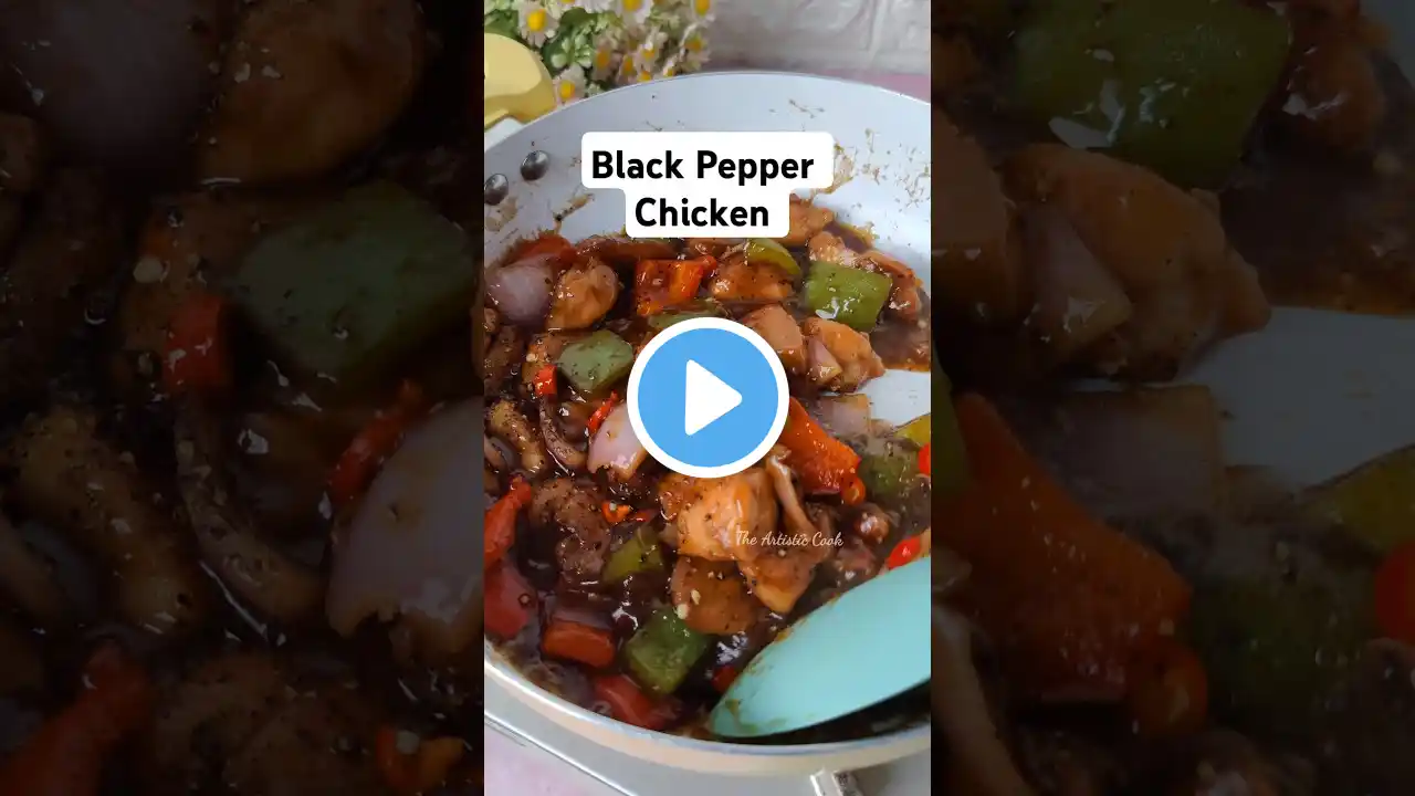 Black Pepper Chicken Recipe 👆💫😍 #shorts #ytshorts #youtubeshorts #shortsfeed #shortsvideo