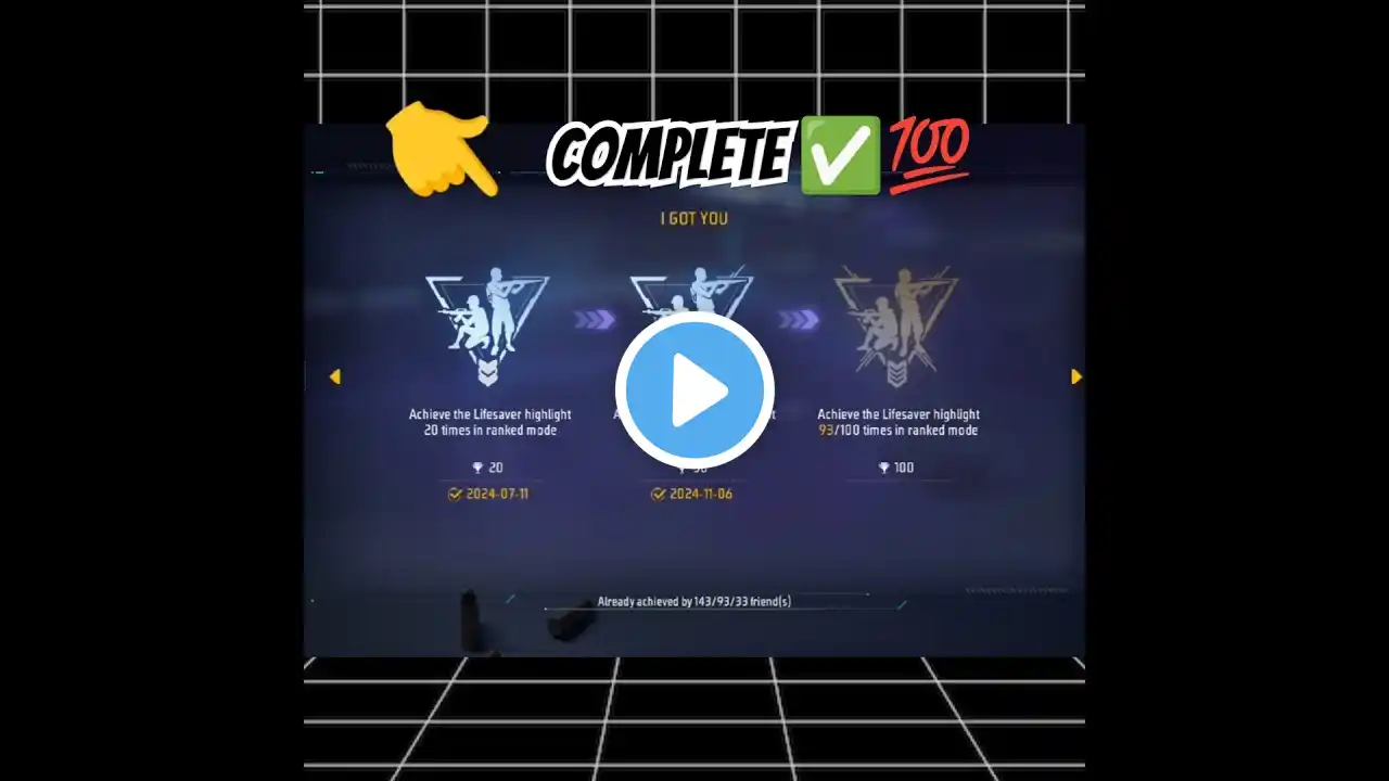 HOW TO COMPLETE ✅ I GOT YOU ACHIEVEMENT MISSION || #freefirelovers #freefireshort
