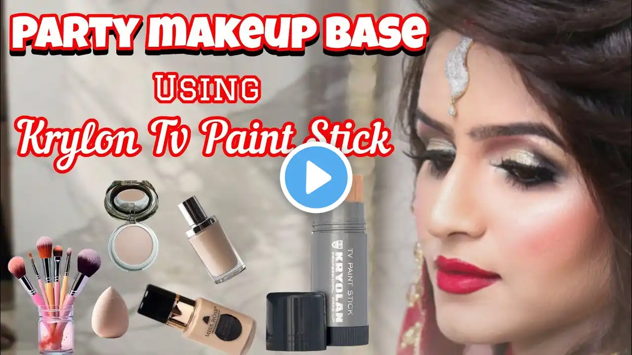 How to apply Kryolan tv paint stick like a pro | Flawless base step by step