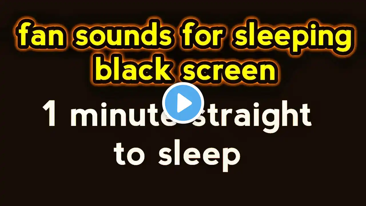 BEST FAN NOISE Box Fan Loud BLACK SCREEN | SLEEP FAST