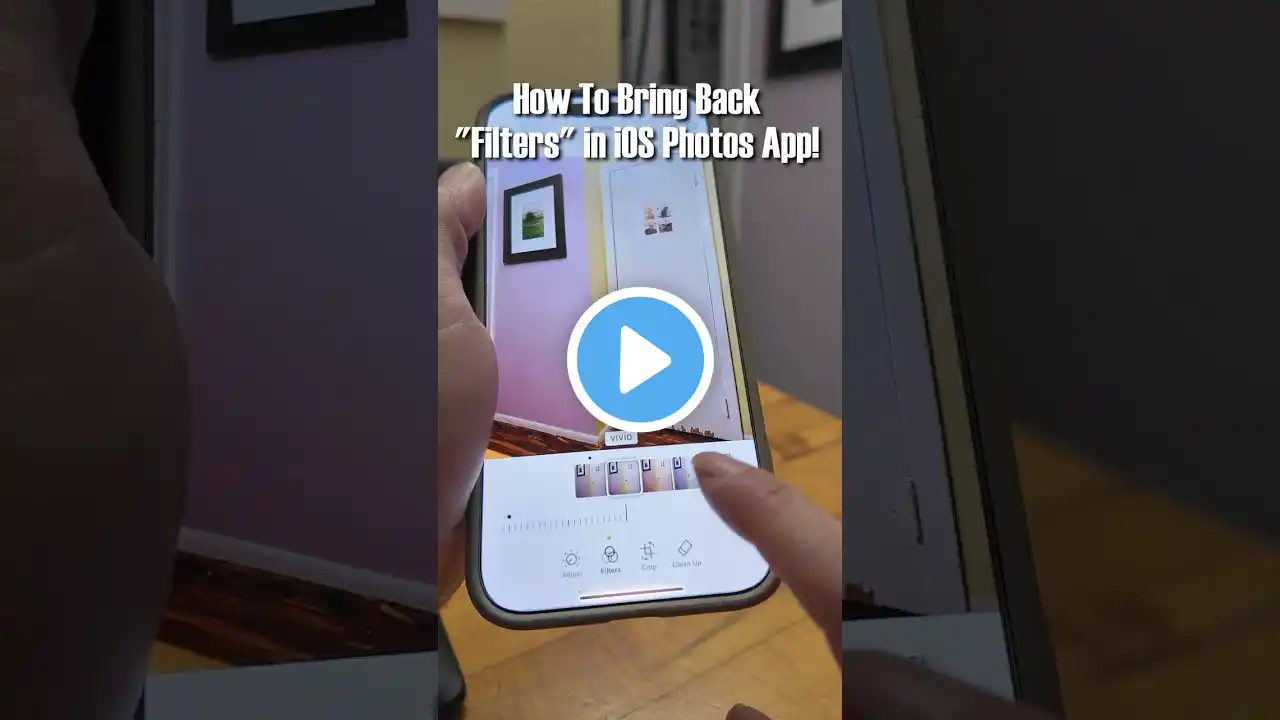 How To Bring Back Old "Filters" In iPhone/iOS Photos App After Upgrade #iphonetips