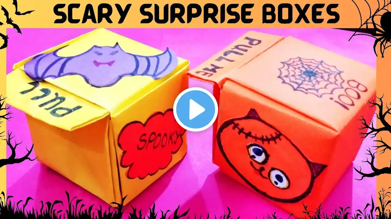 How to make DIY Scary Surprise Boxes|pop out horror box by using origami Papers|craftastic mind