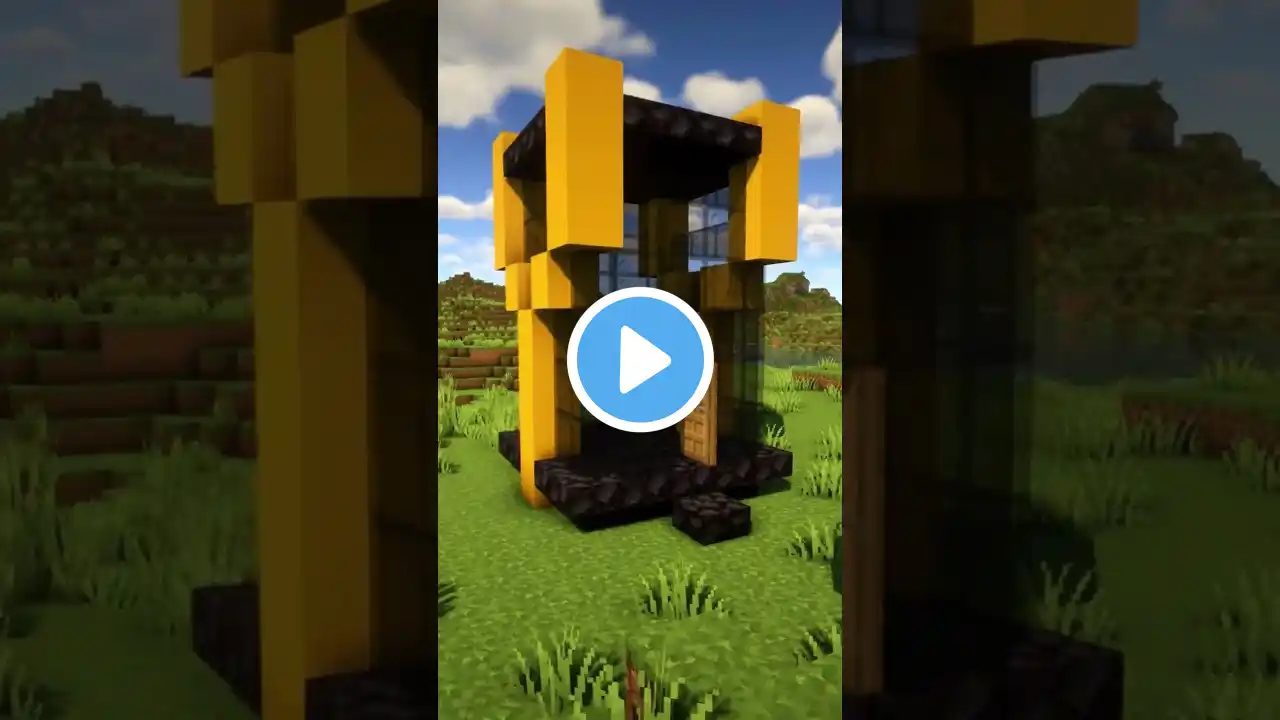 Tiny 😊 Yellow 💛 Y-shape 🏡 House... in Minecraft