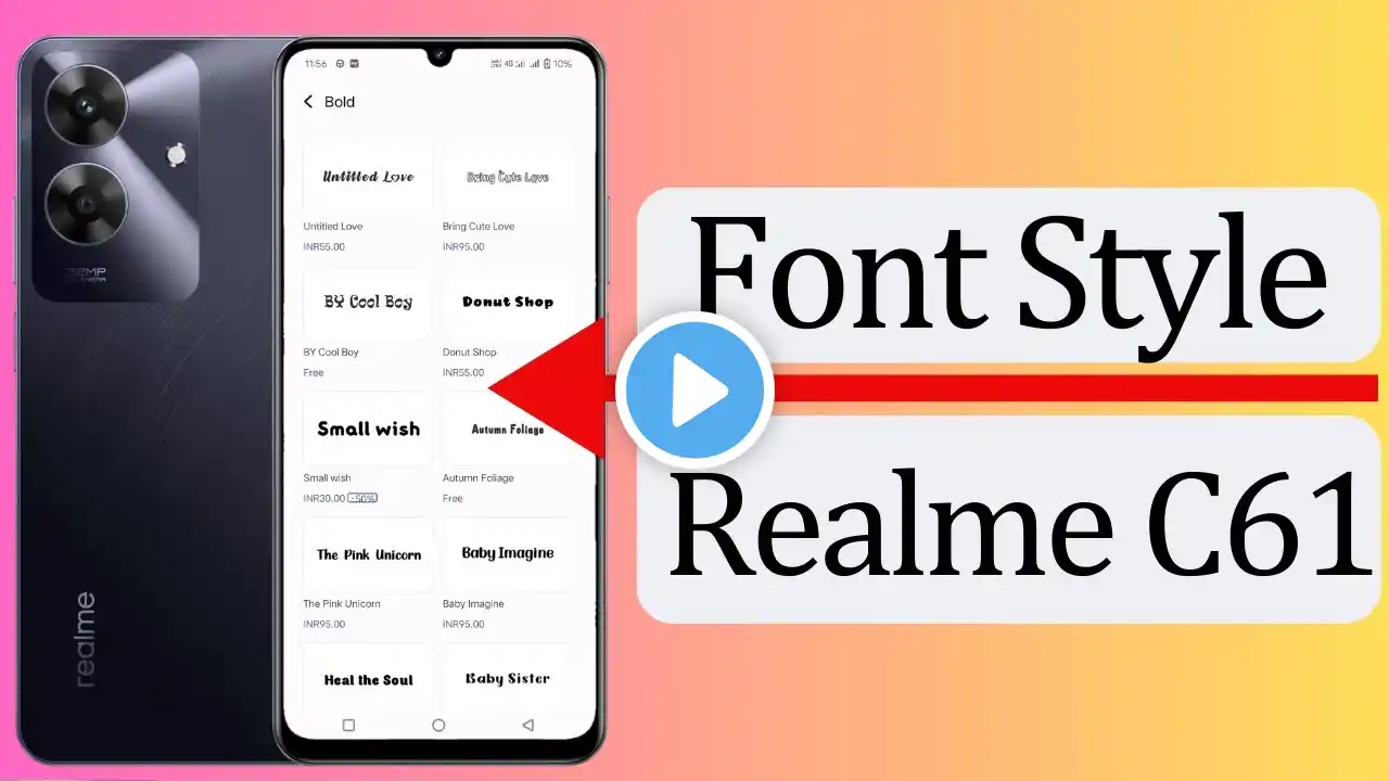 How to change Font Style in Realme c61 |Realme font style | Realme c61 me font change kaise kare