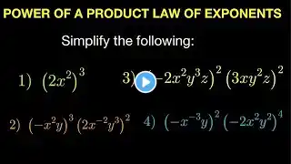 Power of a Product Law of Exponents