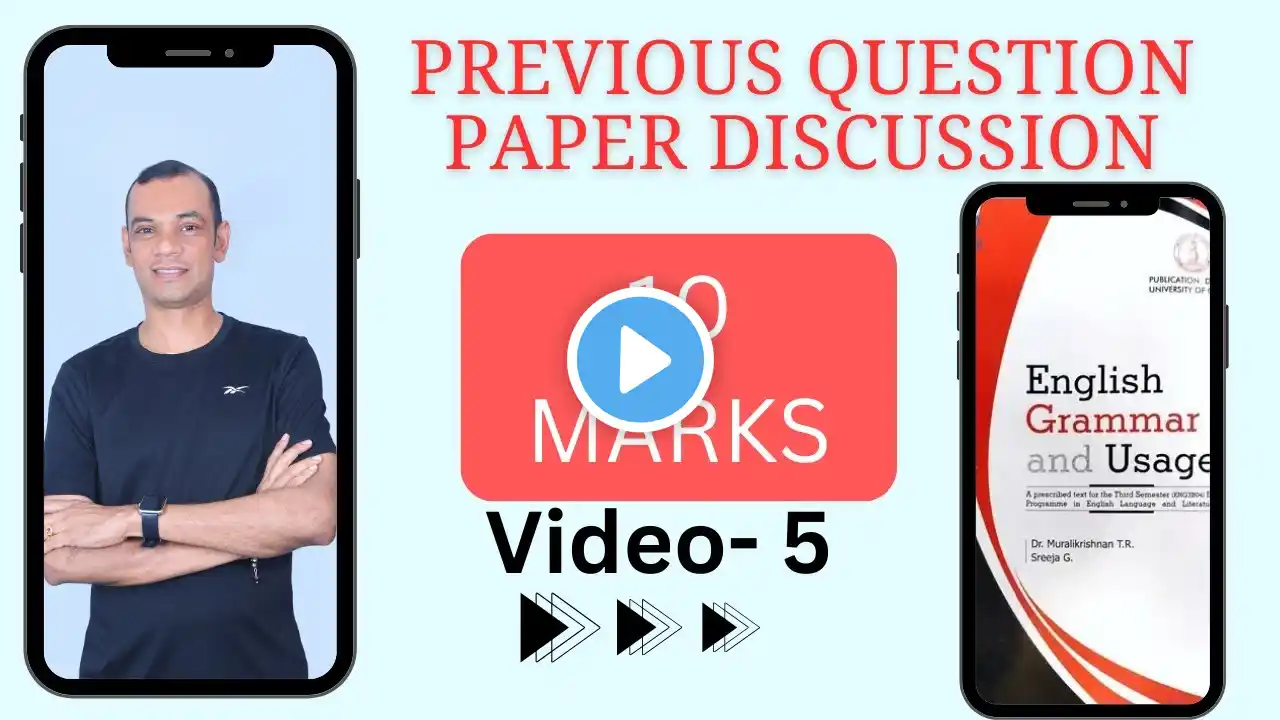 3RD SEM BA ENGLISH GRAMMAR AND USAGE PREVIOUS QUESTION PAPER- 10 MARKS QUESTIONS | CALICUT